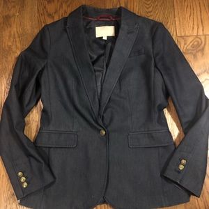 Dark Jean Lined Blazer
